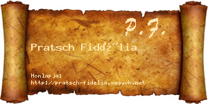 Pratsch Fidélia névjegykártya